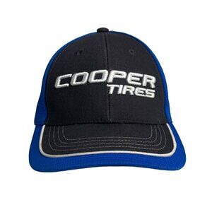 Cooper Tires Baseball Hat Mens OS Blue Gray Strap Back Adjustable